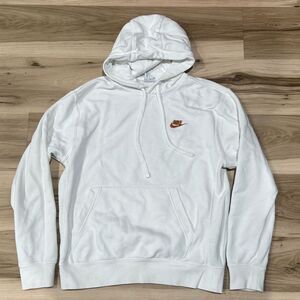 Nike White Gold Swoosh Pullover Hoodie Women’s Small